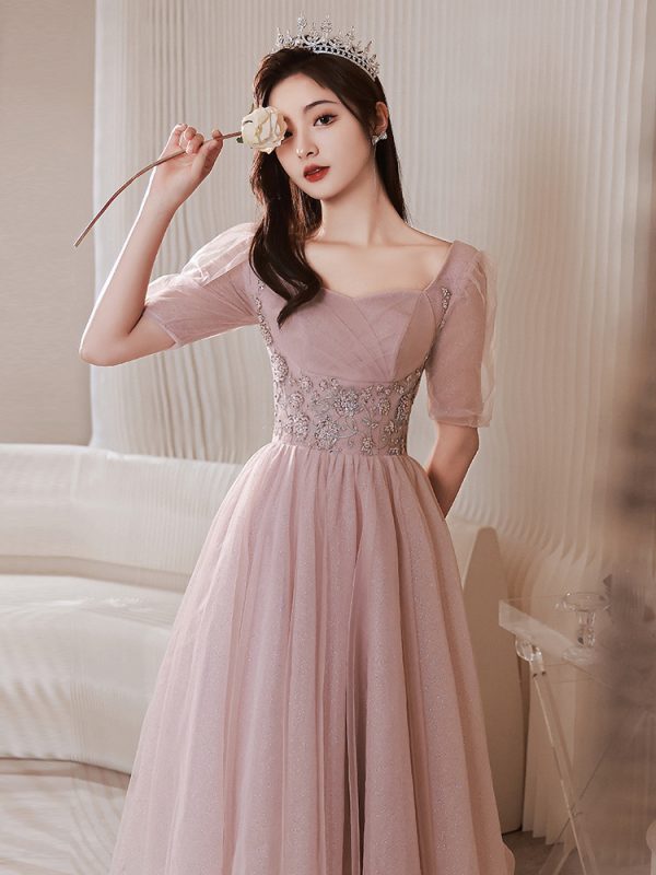 Fashion  Middle Waisted Evening Dress Banquet Style