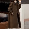 Elegant Small Lapel Double-faced Wool Mid-length Coat