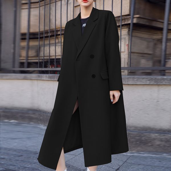 Casual Plus-size Womens Long Blazer